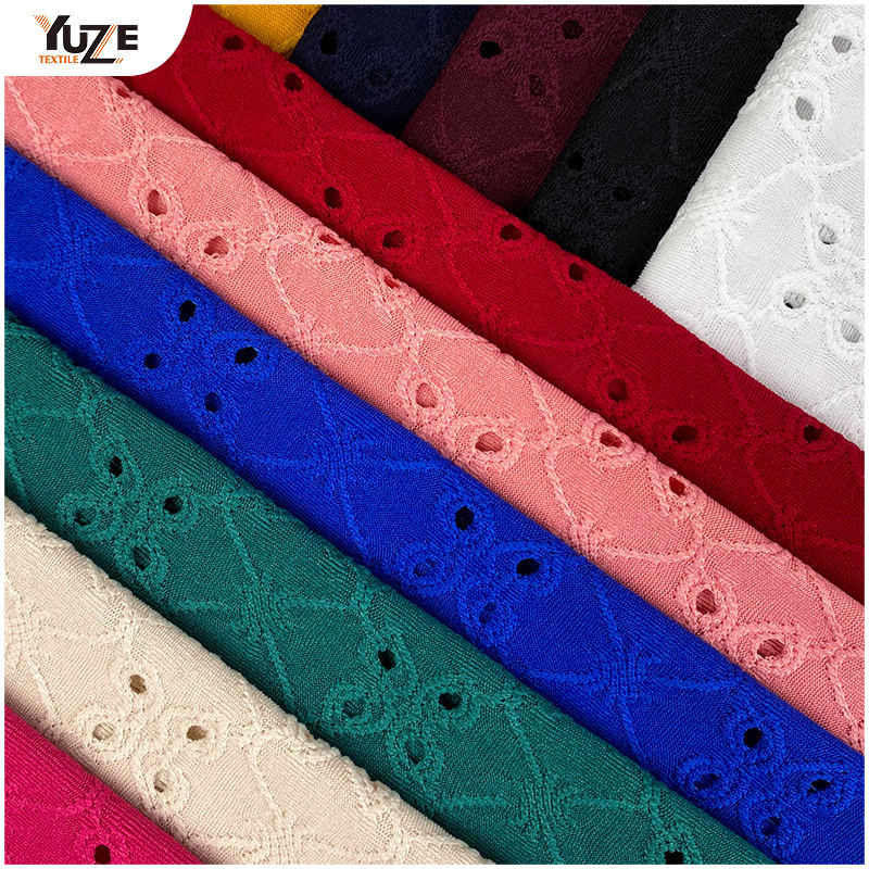 YZK-030030 Dty Spandex Jacq مع ثقوب