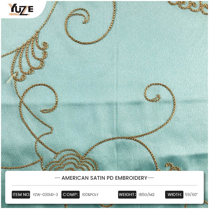 YZW-030141-3 American Satin PD التطريز